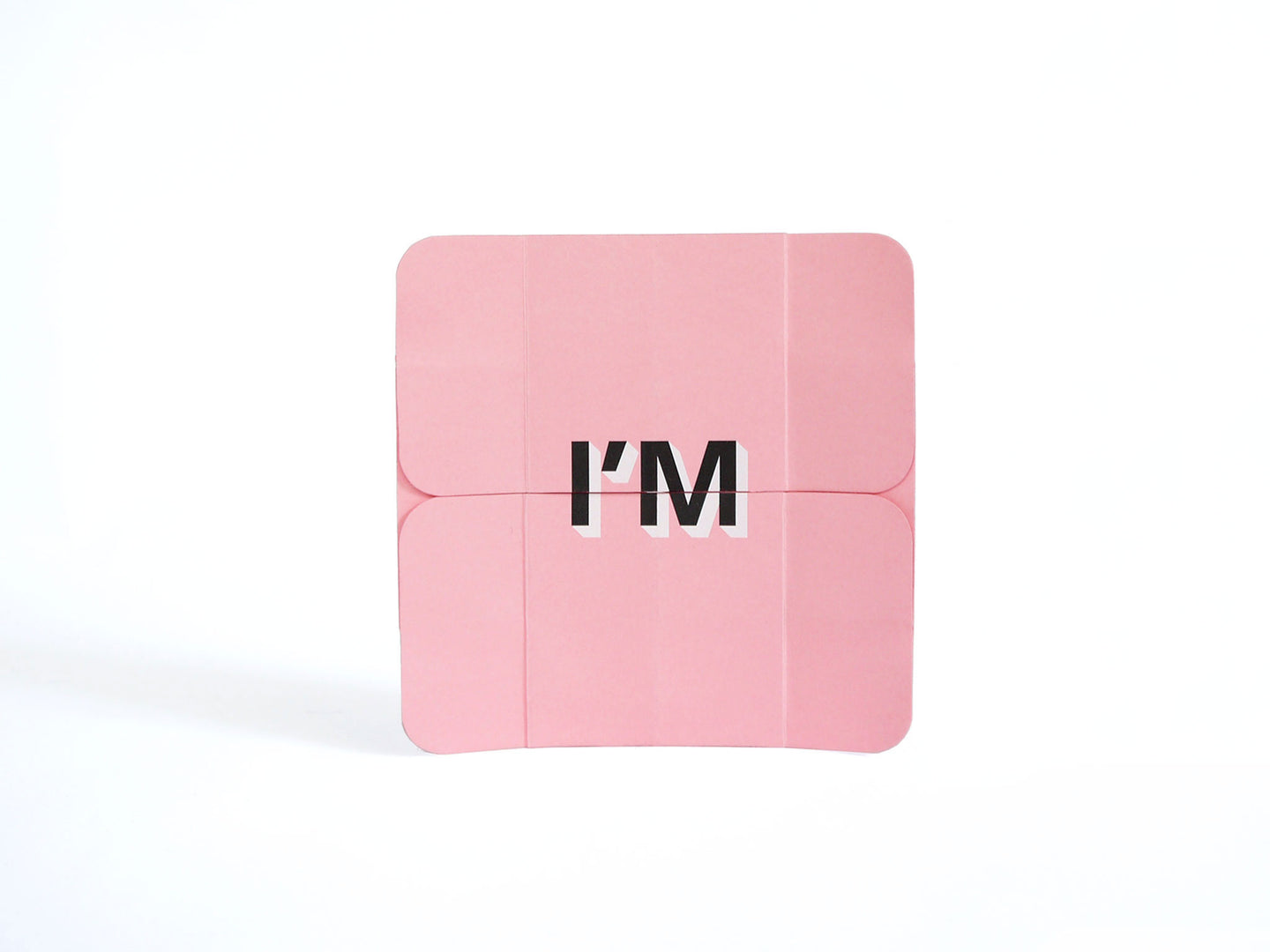 Front view of the card standing